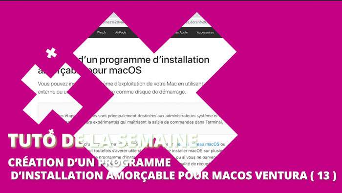 Création d’un programme d’installation amorçable pour macOS ventura (13)