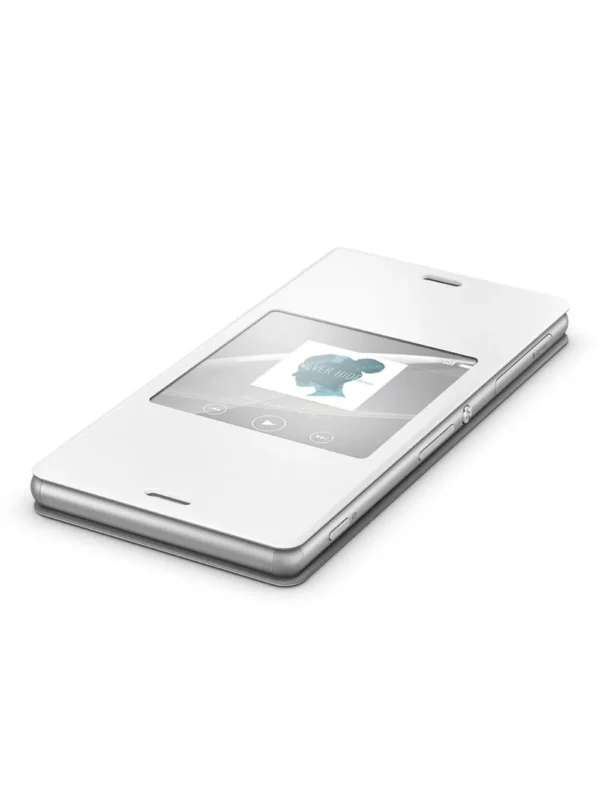Coque à rabat (SCR24) Sony Xperia Z3 (D6603) Blanc – Image 3