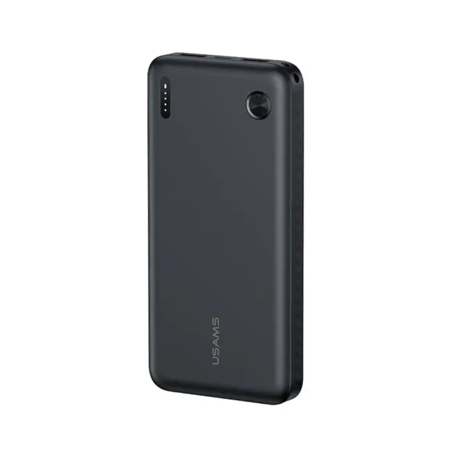 Batterie Externe (10000 mAh) trois ports USB (2 USB-A + 1 USB-C) Power Bank Usams CD253 / PB83 Noir